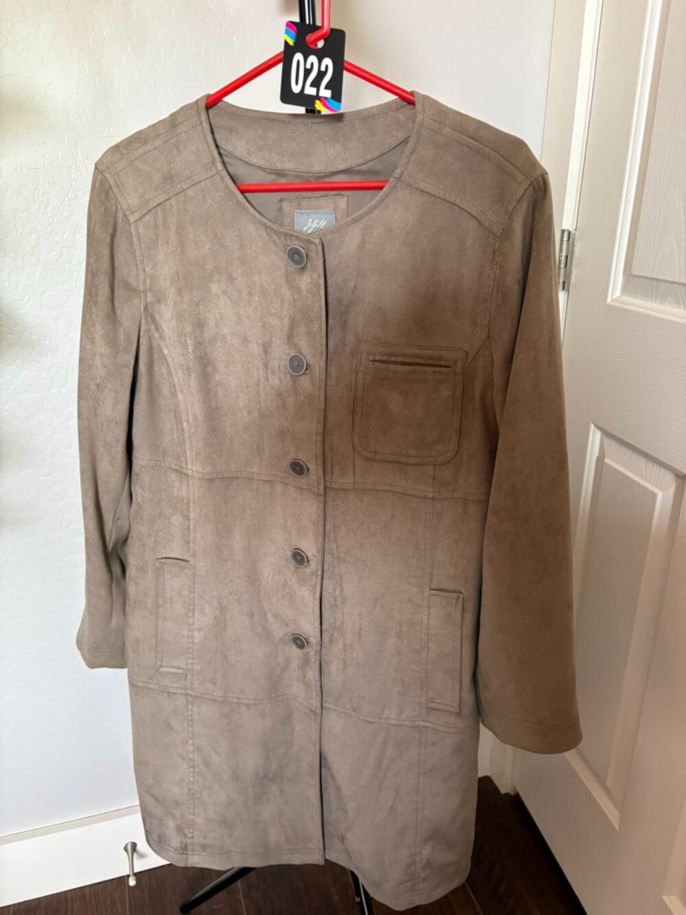 J Jill Faux Suede long jacket